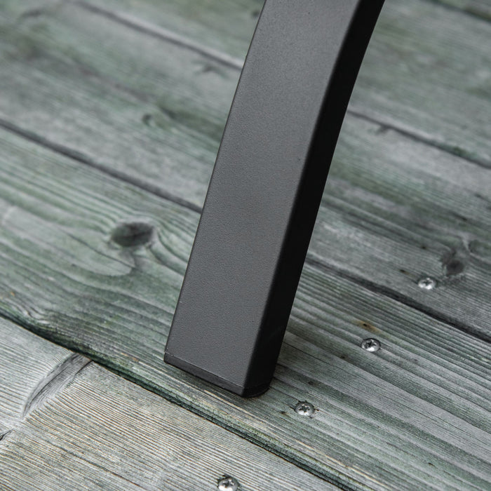 Outsunny 2-Seater Outdoor Bench, Patio Loveseat with Armrests, Black