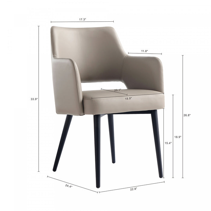 Tremont Modern 6-Piece Dining Chair Set in Taupe