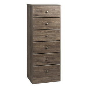 Astrid 6-Drawer Tall Chest - Drifted Grey