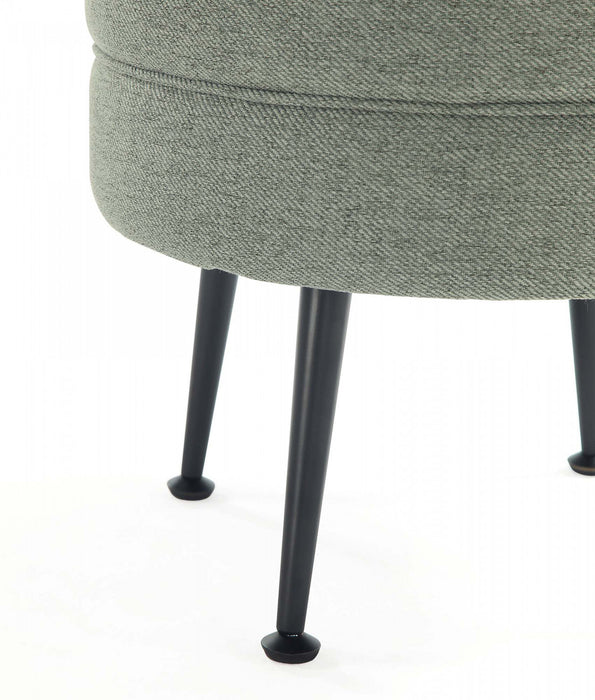 Bailey Mid-Century Modern Upholstered Accent Ottoman in Sage Green