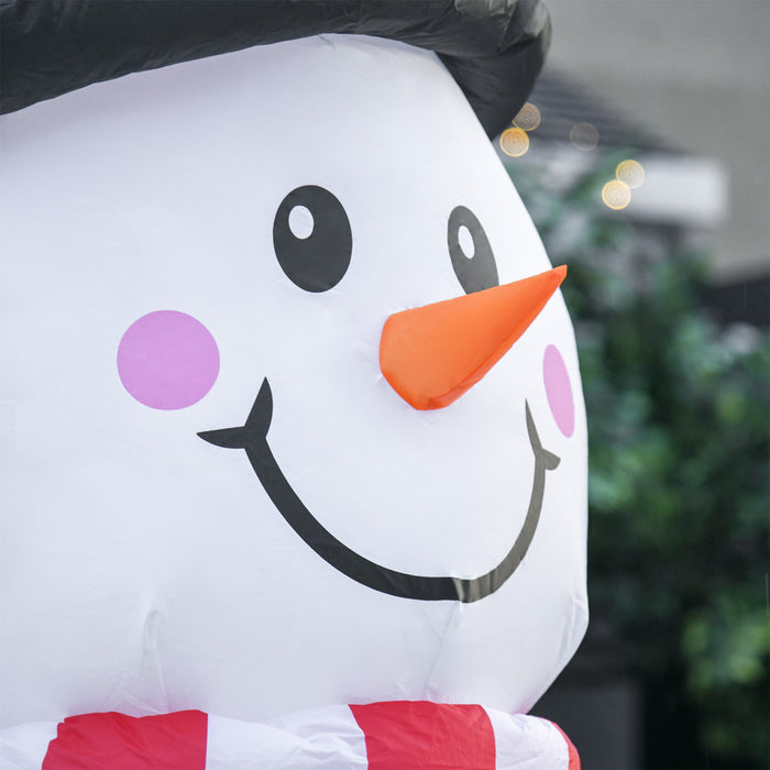 Homcom 8ft Snowman Inflatable Christmas Decoration