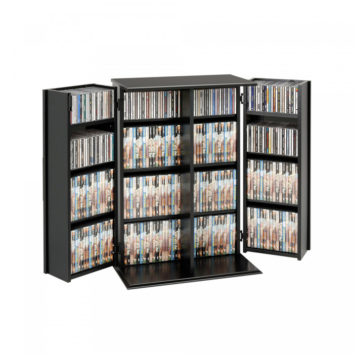 Locking Media Storage Cabinet - Black