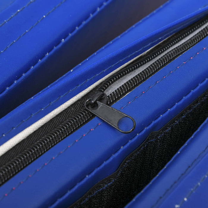 Soozier 4'x10'x2'' Folding Gymnastics Tumbling Mat, Exercise Mat With Carrying Handles For Yoga, Mma, Martial Arts, Stretching, Core Workouts, Dark Blue