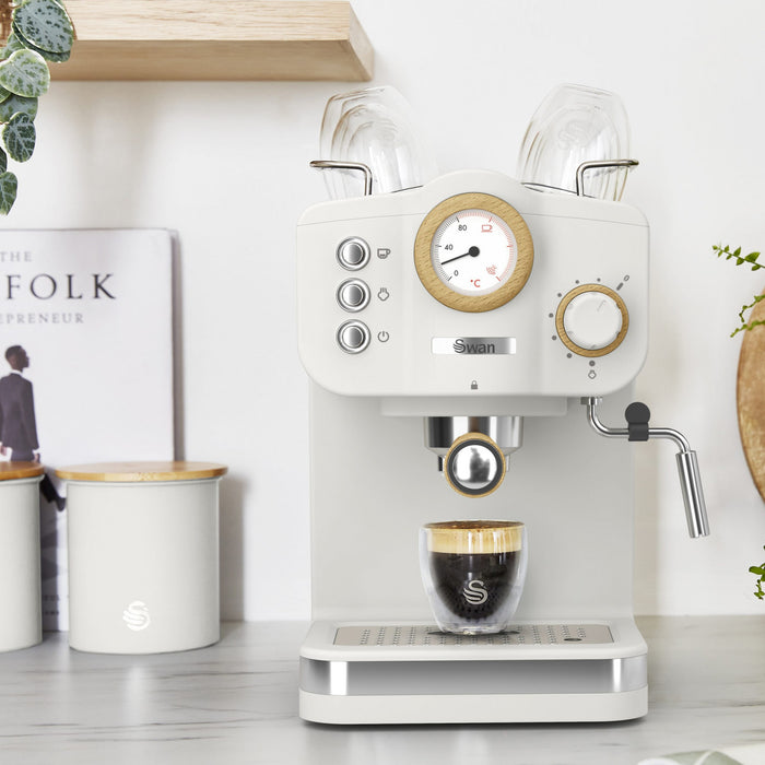 Salton Swan Nordic Pump Espresso Machine - SK22111WHTN
