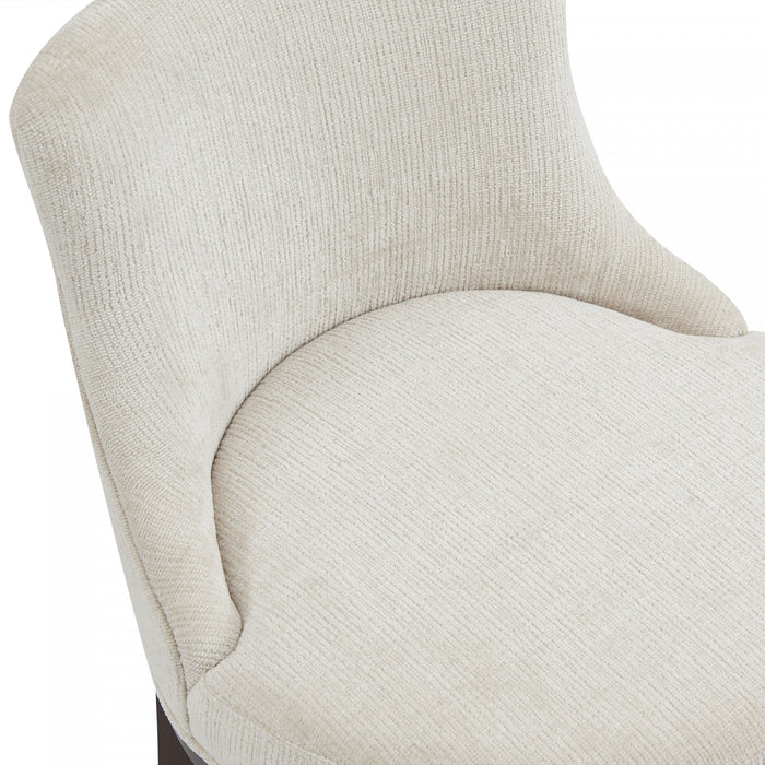 Lucia Modern Chenille Wood Upholstered Barstool in Natural - Set of 2