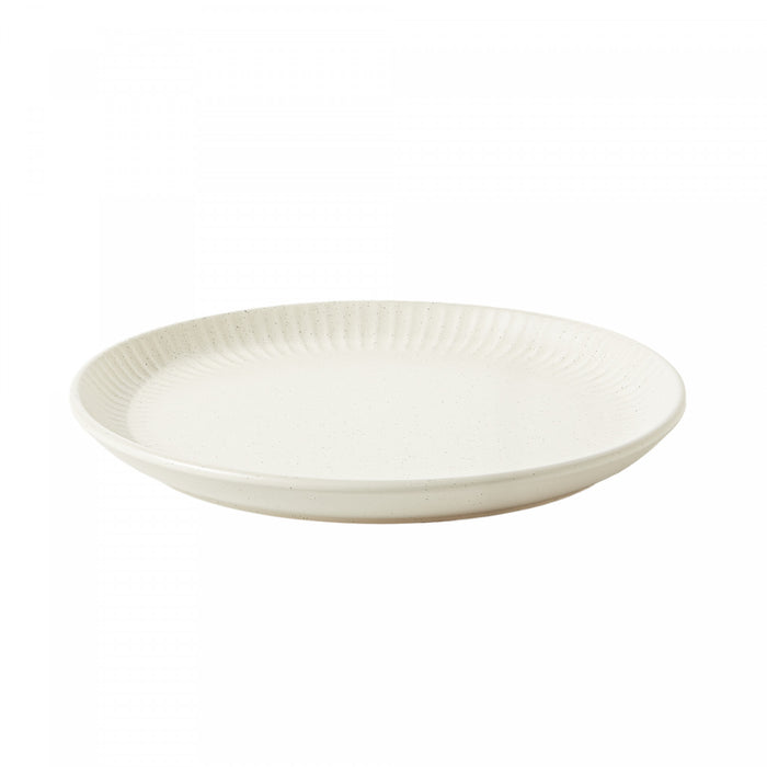 H2K Sesame 12-Piece Embossed Stoneware Dinnerware Set