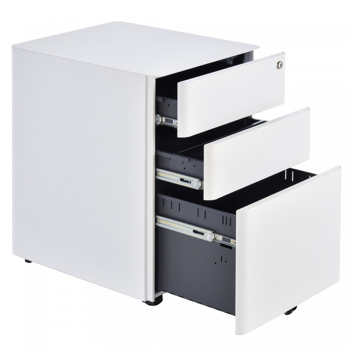 Vinsetto 3 Drawer Filing Cabinet With Lock