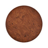Sage 31.5 Inch Modern Round Burl Veneer Coffee Table with Drum Pedestal Base, Brown | Table basse ronde moderne Sage 31,5 pouces avec finition placage bois et base cylindrique, brun