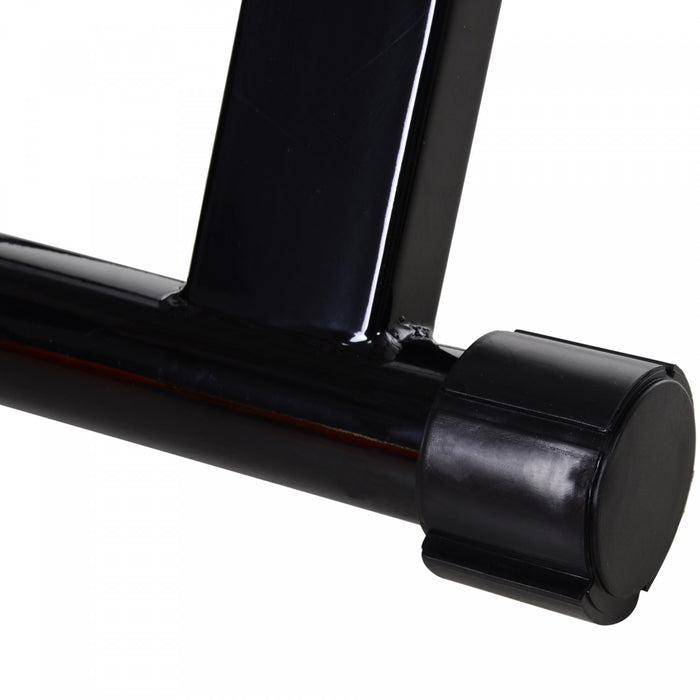 Soozier Foldable Indoor Bike Trainer, Stationary Bicycle Stand For Riding Exercise, 26-28\" & 700c Wheels, Quick Release Skewer & Front Wheel Riser Block Included, Black