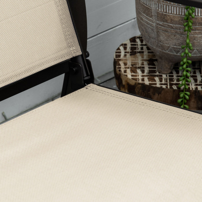 Outsunny 2-person Outdoor Glider Chair For Outdoor, Backyard, Khaki