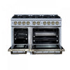 Forno Ambassador 48" Dual Fuel Range, White, 8 Sealed Burners, 6.7 Cu.Ft. Ovens - FFSGS6199-48CPWHT | Cuisiniere double combustible Ambassador de 48 po, blanc, 8 bruleurs scelles, 6,7 pi³ – FFSGS6199-48CPWHT