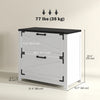 HOMCOM 2 Drawer File Cabinet Lateral Filing Cabinet for Home Office, White