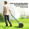 Outsunny 20" Push/Tow Behind Lawn Roller, Heavy Duty Sod Drum Roller Filled with 11 Gal Water/136 Lbs Sand, Grass Flattener for Yard, Patio, Park, Green