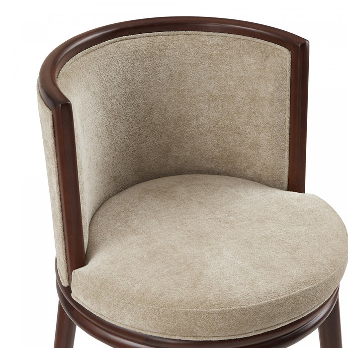 Evalyn Modern Wood Upholstered Barstool in Natural