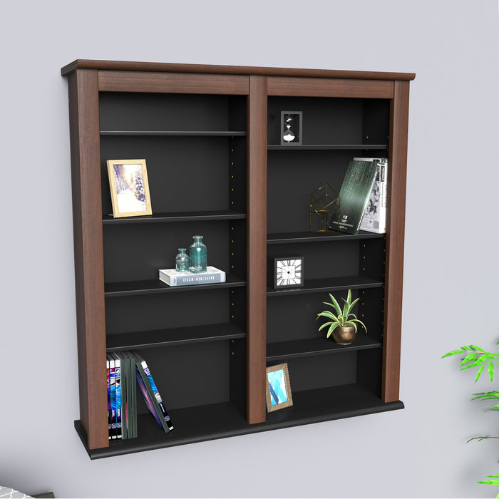 Double Wall Mounted Storage - Cherry Black