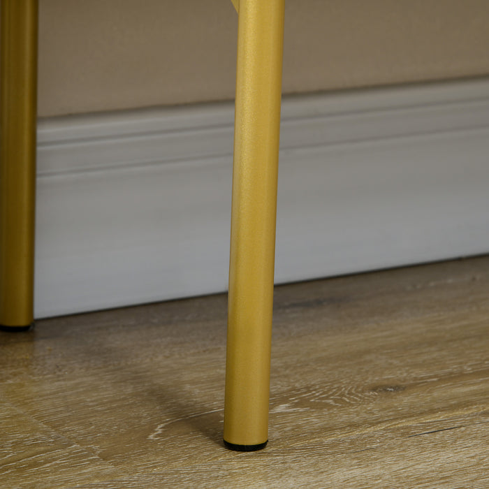 HOMCOM Accent Cabinet w/ Gold Leg for Living Room Dining Room Hallway White