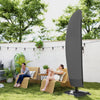 Outsunny Outdoor Offset Umbrella Cover for 10-13ft Umbrella, Black