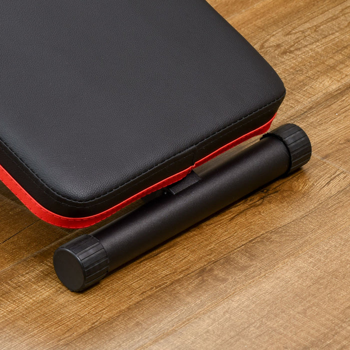 Soozier Sit Up Bench Core Workout Adjustable Thigh Support Foldable For Home Gym Exercise Black