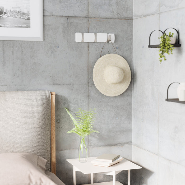 Umbra 3 Flip Wall-Mounted Hooks - White