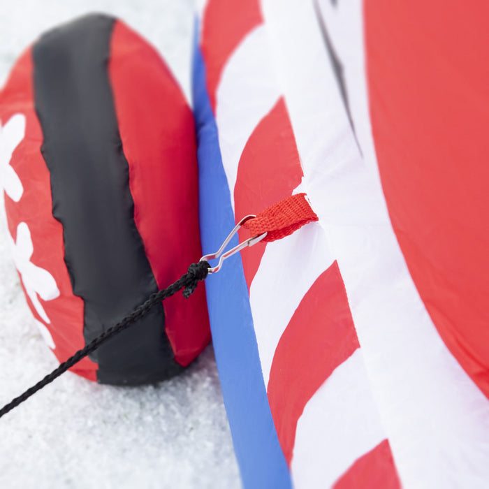 Outsunny 8' Inflatable Christmas Train W/ Santa Claus Snowman Penguin