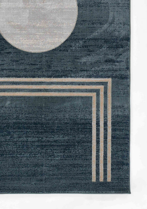Erisa Contemporary 2'2\" x 7'7\" Runner Rug in Blue Indoor Area Rug