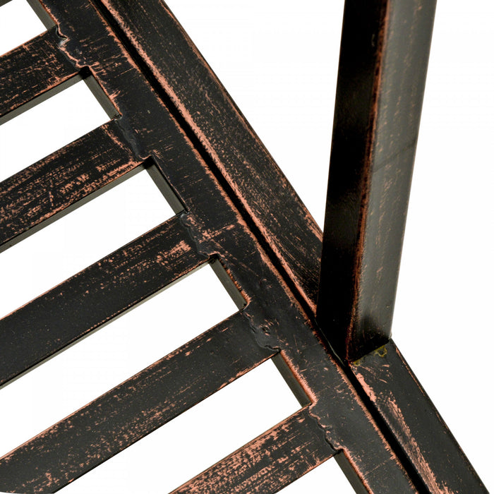 Outsunny 4ft Metal Garden Bridge Decorative Arc Bridge With Guardrails Black Bronze
