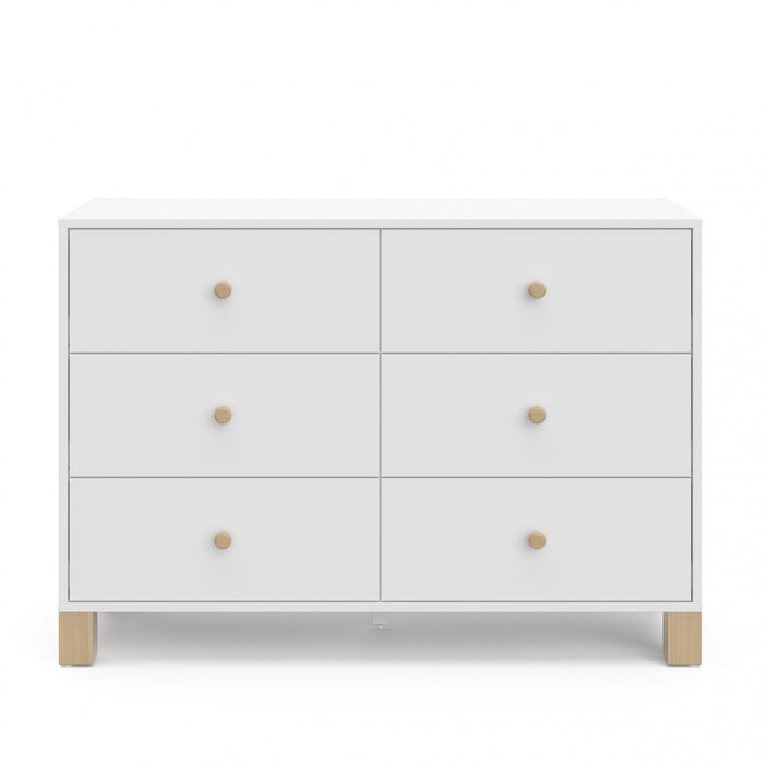Storkcraft California 6 Drawer Dresser - White/Driftwood