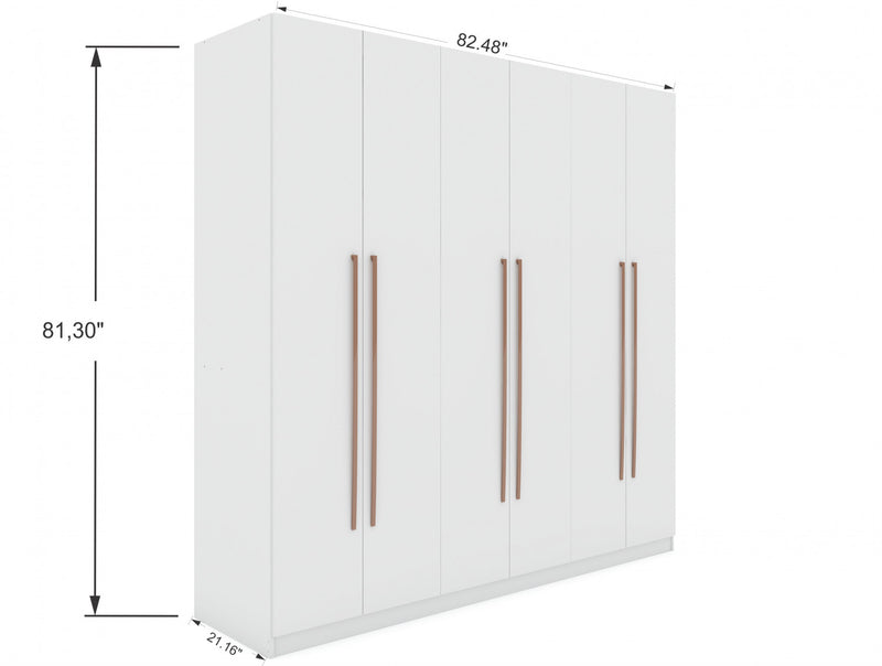 Gramercy Contemporary Modern 82\" Wardrobe Closet in White