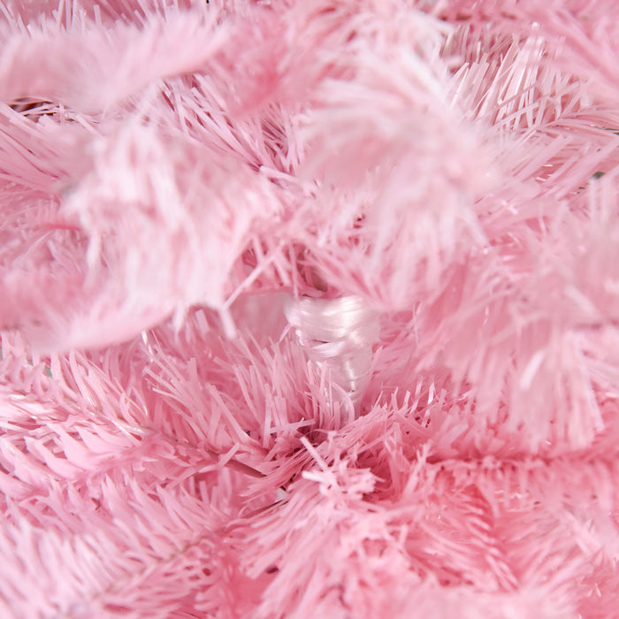 Homcom 4ft Artificial Christmas Tree With Automatic Open For Party Pink