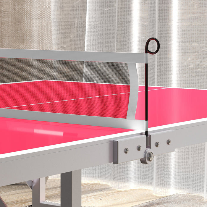 Soozier Ping Pong Table Set With Net Paddles Balls For Outdoor Indoor Red