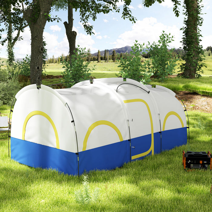 Outsunny 4-6 Person Camping Tent, 3000mm Waterproof And Upf30+, Blue