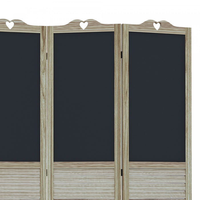 Homcom 4 Panel Room Divider With Chalkboard Folding Privacy Screen