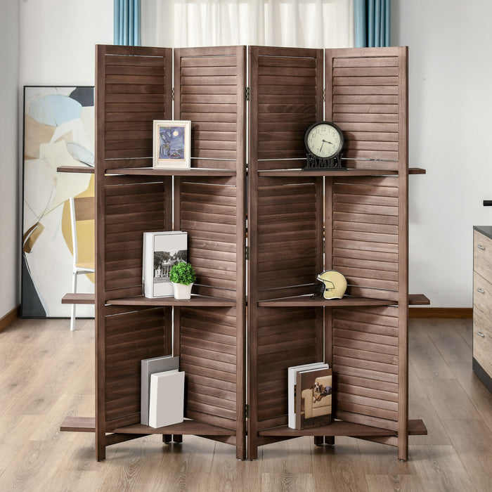 Homcom 4 Panel Room Divider, Portable Privacy Screen