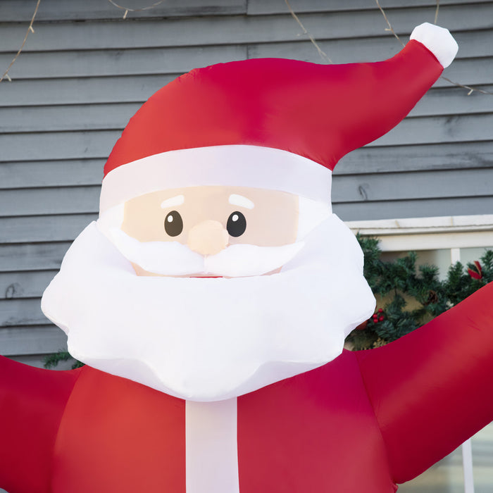 Outsunny 8' Inflatable Christmas Santa Claus Holds Sign Of Blessings