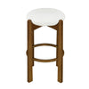 Olivia Rubberwood Indoor Round Seat Bar Stool Set of 4 with Durable Frame and Fabric | Olivia – Lot de 4 tabourets de bar d’interieur en bois d’hevea avec assise ronde, structure durable et revetement en tissu