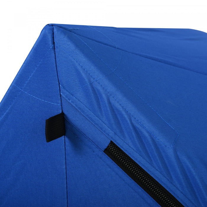 Outsunny 5-8 Person Pop-up Ice Fishing Shelter Tent, Blue
