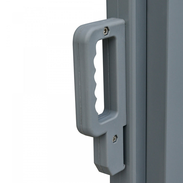 Outsunny Patio Retractable Double Side Awning, Folding Privacy Screen Fence, Privacy Wall Corner Divider, Garden Outdoor Sun Shade Wind Screen, Indoor Room Divider, Black