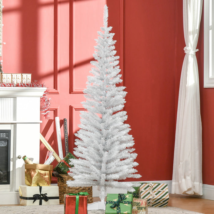 Homcom Pencil Christmas Tree, Slim Xmas Tree With Realistic Branches