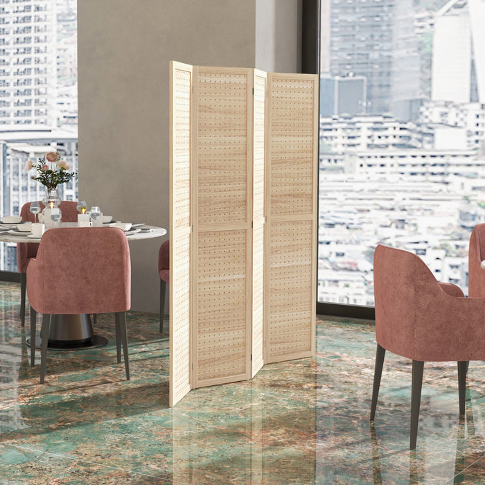 Homcom Wood Privacy Screens, Room Divider And Privacy Screens