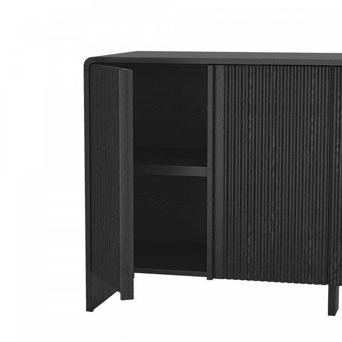 Novara Contemporary 60\" Sideboard in Black (4-Door)