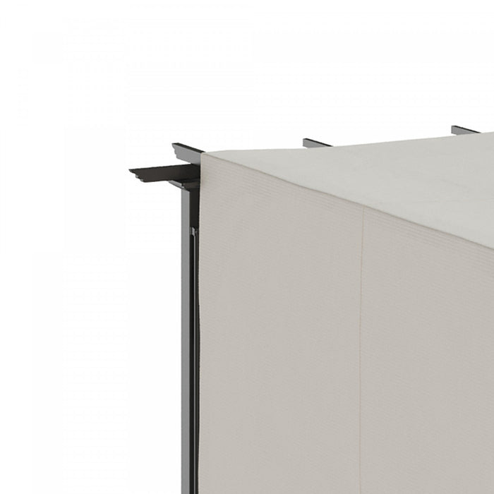 Outsunny 10' X 10' Outdoor Pergola Patio Gazebo Retractable Canopy, White