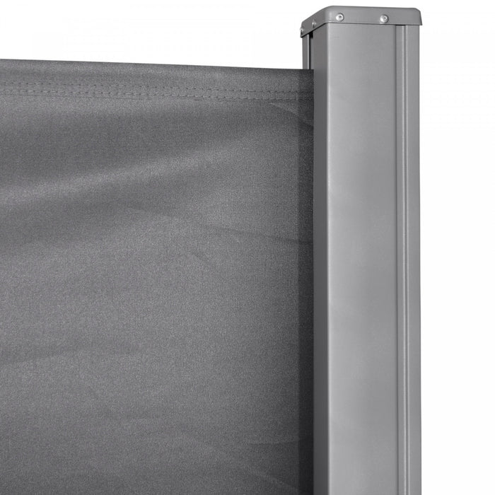 Outsunny 118\" X 63\" Retractable Side Awning Patio Outdoor Folding Privacy Screen With Resistance To Uv Rays & Wind, Light Grey