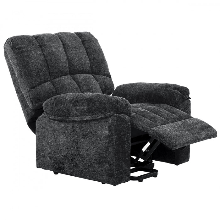 Emerson 36 in. Upholstered Power Lift Chair with Wired Remote - Grey