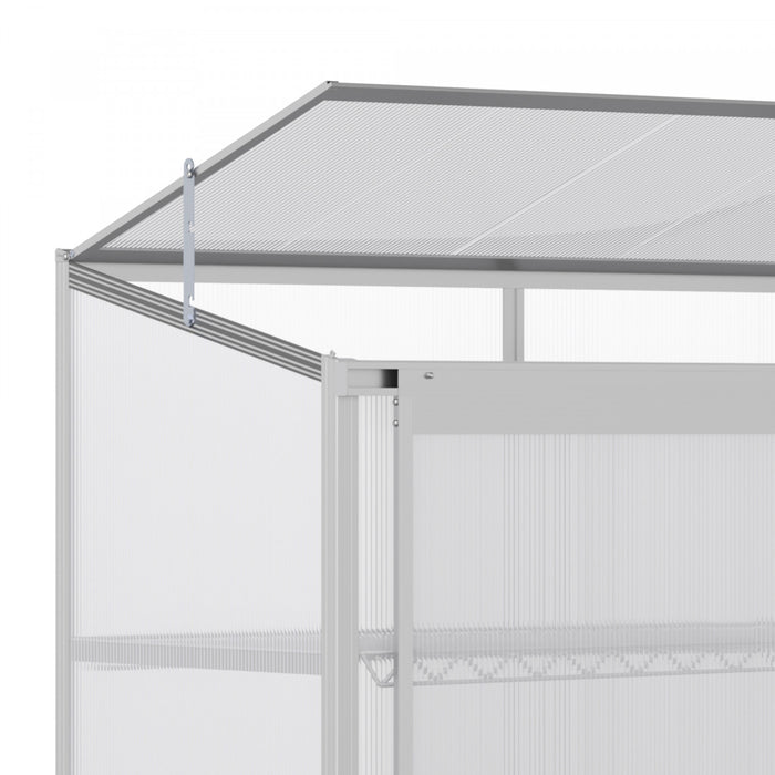 Outsunny 2 Tier Aluminum Cold Frame Greenhouse With Openable Top