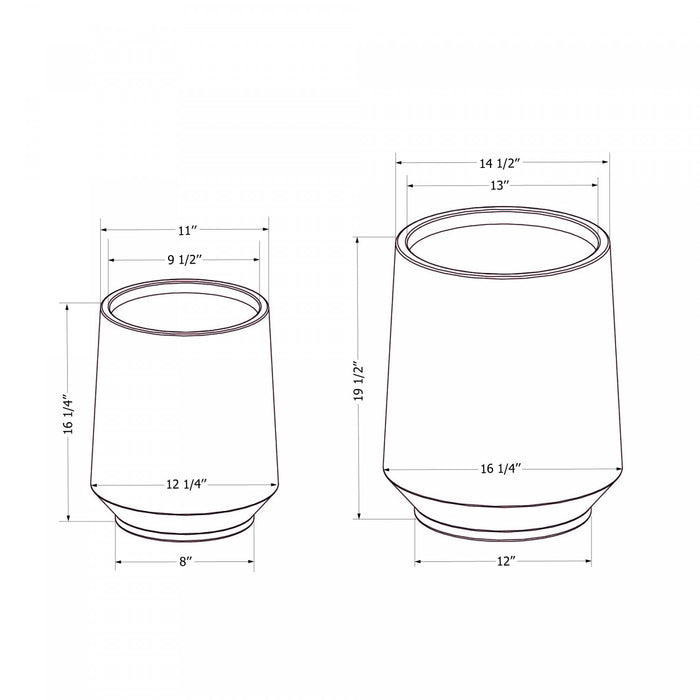 Dalya 2-Piece Planter - Burnt Orange