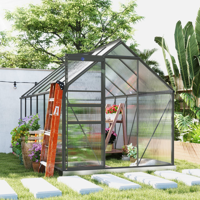 Outsunny 6' X 12' X 6.5' Polycarbonate Greenhouse Walk-in Green House