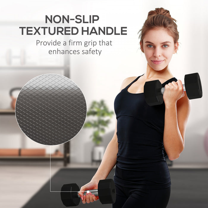 Soozier Weights Dumbbells Set with Non-Slip Grip for Home Gym, 2 x 20lbs