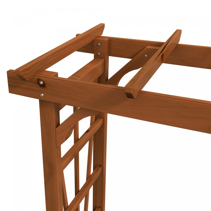 Outsunny Wooden Bench For 2 People For Vines/climbing Plant, Brown