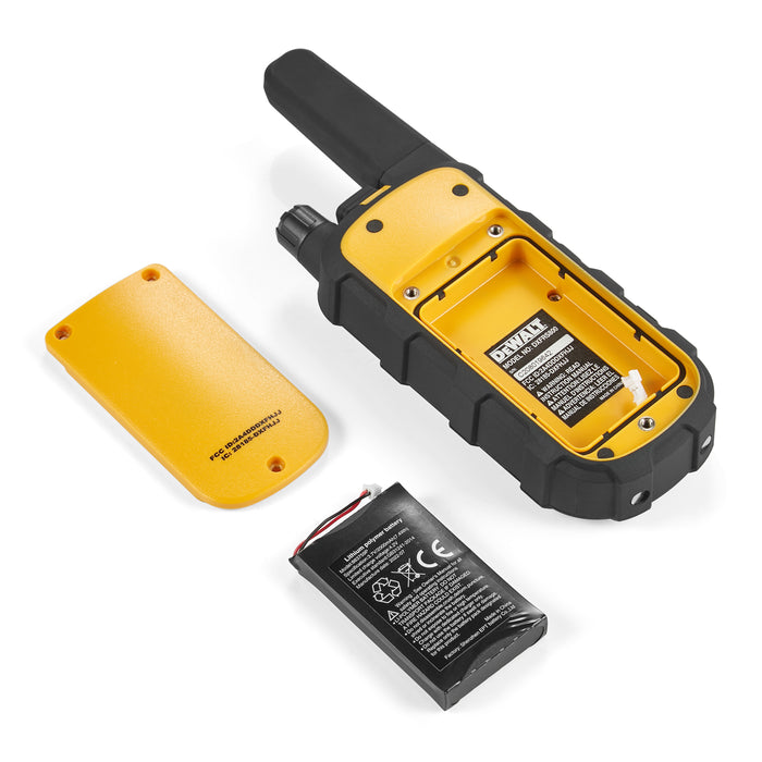 6 Dewalt DXFRS800 Work Site Walkie Talkies - 2 Watt, Heavy Duty, Long Range Indoor-Outdoor Two Way Radios + 22 Channel