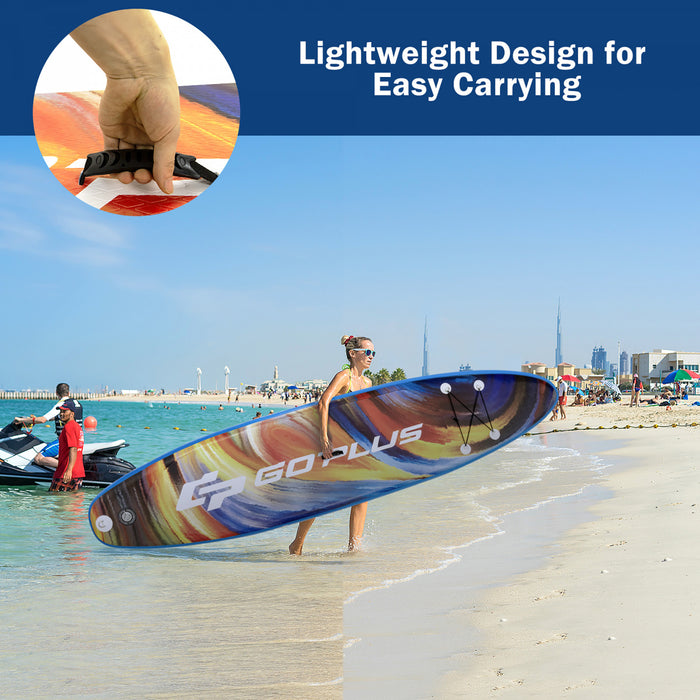 Goplus 11' Inflatable Stand Up Paddle Board Sup Surfboard W/pump Aluminum Paddle